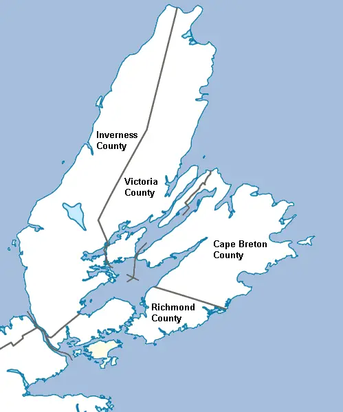 Map of Cape Breton Island