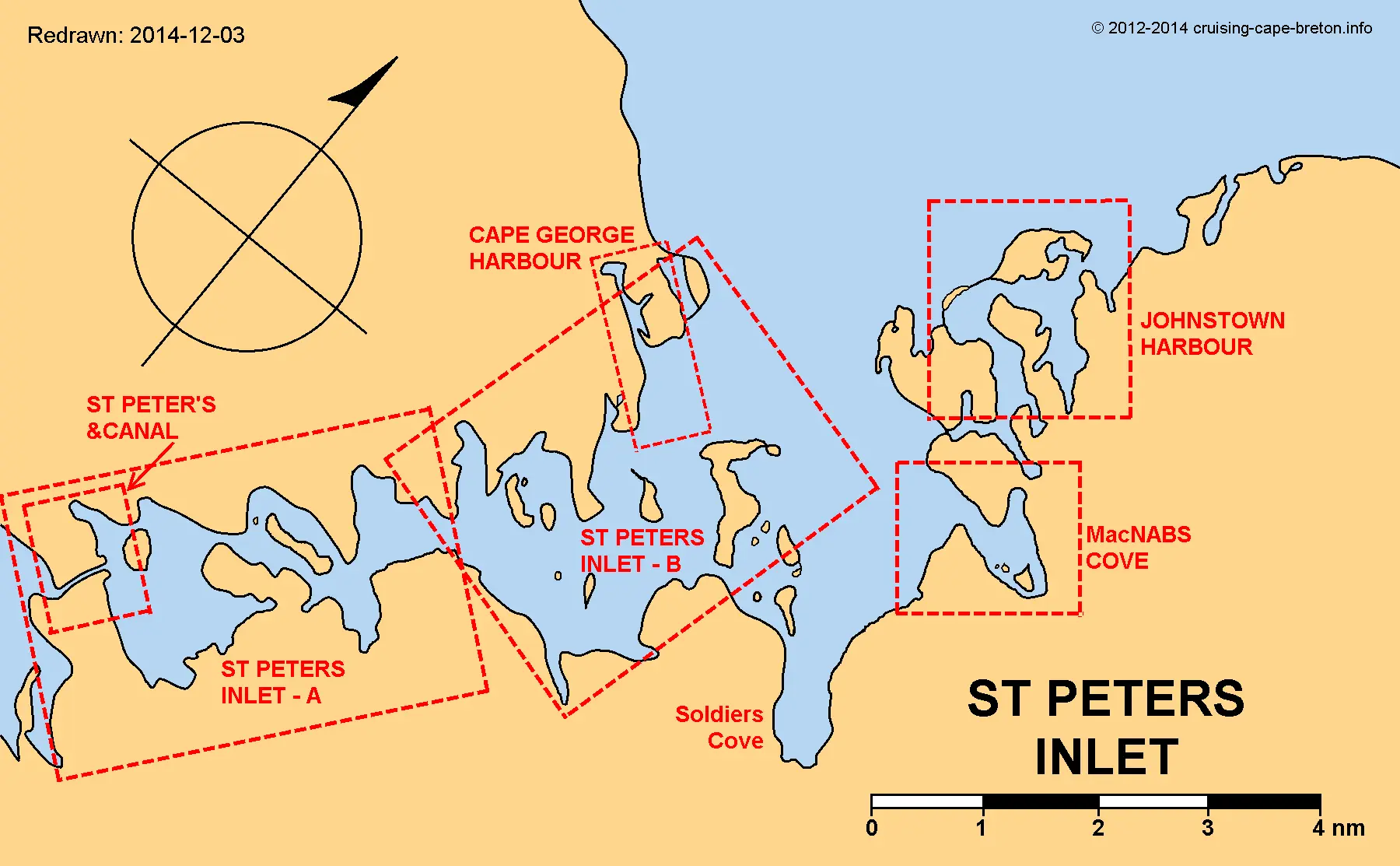 Key Chart to St Peters Inlet
